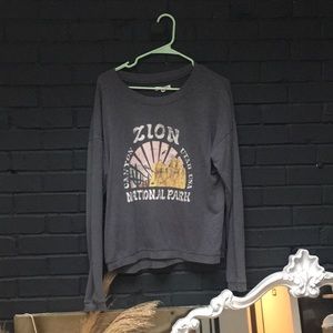 Blue national park sweatshirt